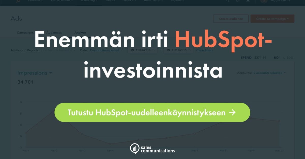 Enemmän HubSpot-investoinnista